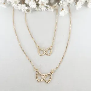 Colar Escapulario Corações