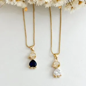 Colar Filho(a) Zirconia Grande