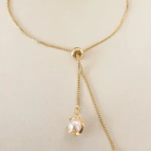 Colar Gravata Pérola Aramada