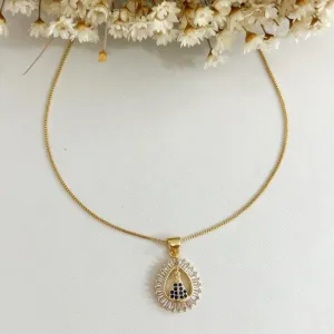 Colar Nossa Senhora Gota Cravejada