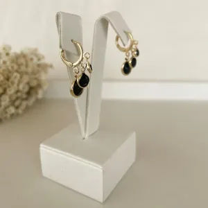 Brinco Argola Pingentes Negros