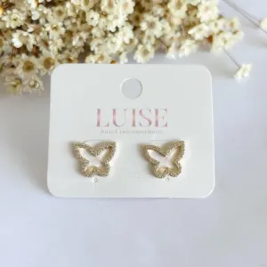 Brinco Borboleta Cravejada