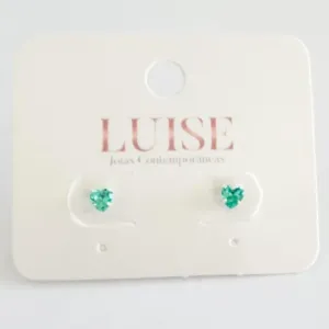 Brinco Coração Turmalina