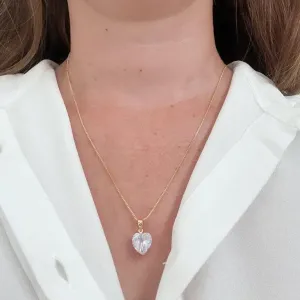 Colar Coração Cristal