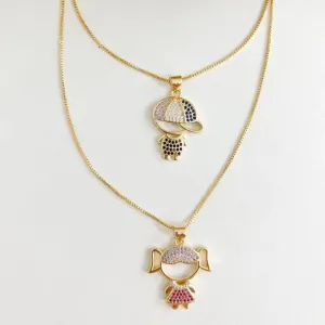 Colar Filho(a) Cravejado