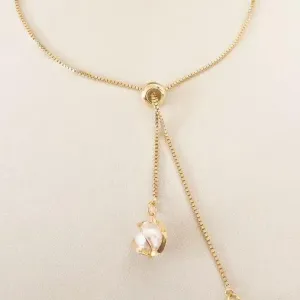 Colar Gravata Pérola Aramada