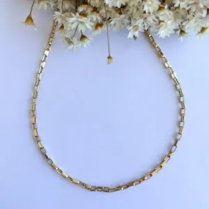 Colar Masculino Tijolos 4mm