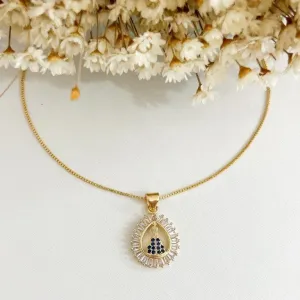 Colar Nossa Senhora Gota Cravejada