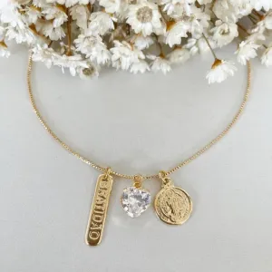 Colar Pingentes Gratidão