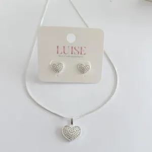 Conjunto Coração Cravejado