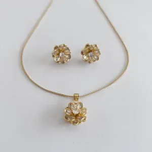 Conjunto Flor Petalas Cristal