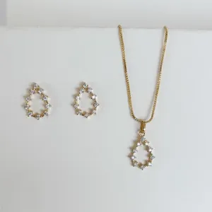 Conjunto Gota Vazada Cristal