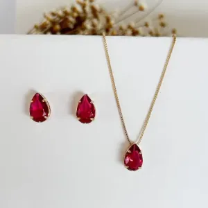 Conjunto Gota Vermelho