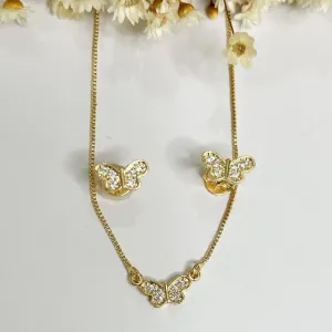 Conjunto Infantil Borboleta Cravejada