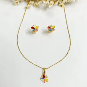 Conjunto Infantil Borboleta Resinado