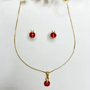 Conjunto Infantil Joaninha Resinado