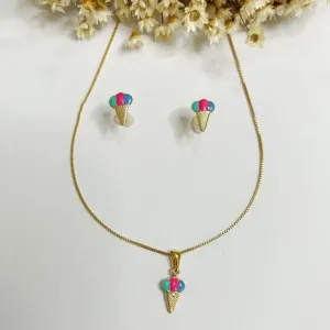 Conjunto Infantil Sorvete Resinado