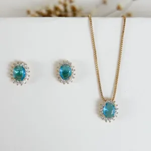 Conjunto Redondo Azul Acqua