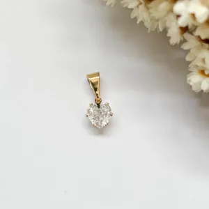 Pingente Coração Zirconia 6mm