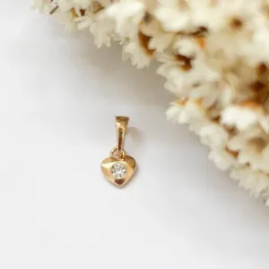 Pingente Coração Zirconia ao Centro