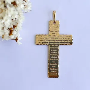 Pingente Cruz e Oração