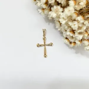 Pingente Cruz Pontas Esfera