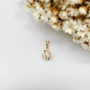 Pingente Perola Aramada Ouro