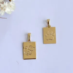 Pingente Quadrado Cachorro