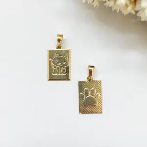 Pingente Quadrado Gato