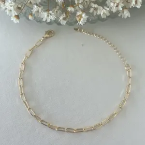 Pulseira Elo Retangular 5mm Fina