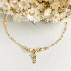 Pulseira Infantil Bolinhas e Menina