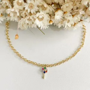 Pulseira Infantil Chave Cravejada