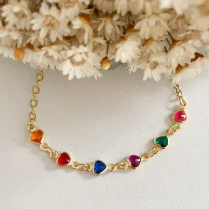 Pulseira Infantil Coração Colors