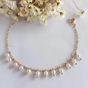 Pulseira Infantil Perola e Esfera