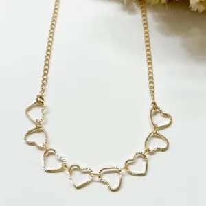 Tornozeleira Corações Diamantados