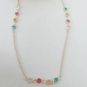 Colar Cristais Coloridos