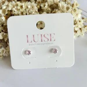 Brinco Ponto de Luz Rosa Baby