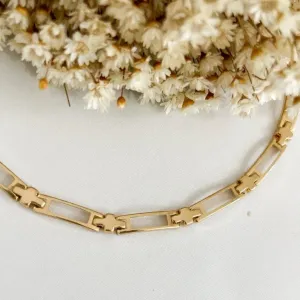 Pulseira Masculina Blocos e Cruz