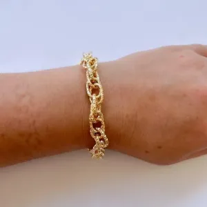 Pulseira Elos Ovais Diamantado