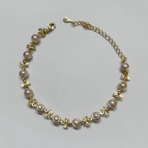 Pulseira Perolas e Laços