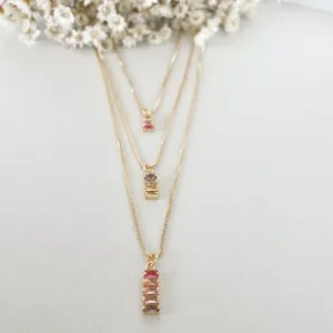 Colar Triplo Pingente Riviera Colors