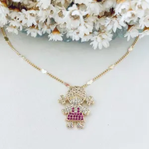 Colar Menina Corações