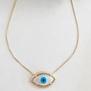 Colar Olho Grego e Madrepérola