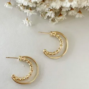 Brinco Argola Aberta Fio e Corda