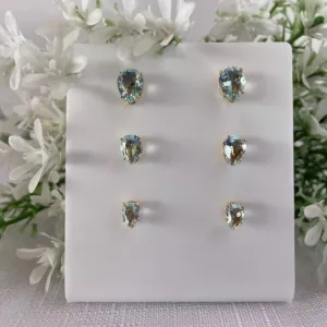 Brinco Trio Gota Zircônia