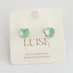 Brinco Zirconia Coração Pequeno