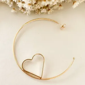 Brinco Argola Aberta Fio Coração
