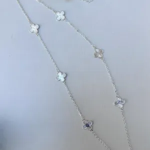 Colar Longo Trevo Chapa 80cm