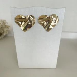 Brinco Coração Martelado