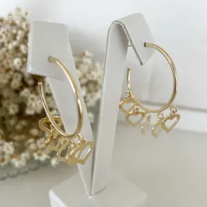 Brinco Argola Aberta 5 Pingentes